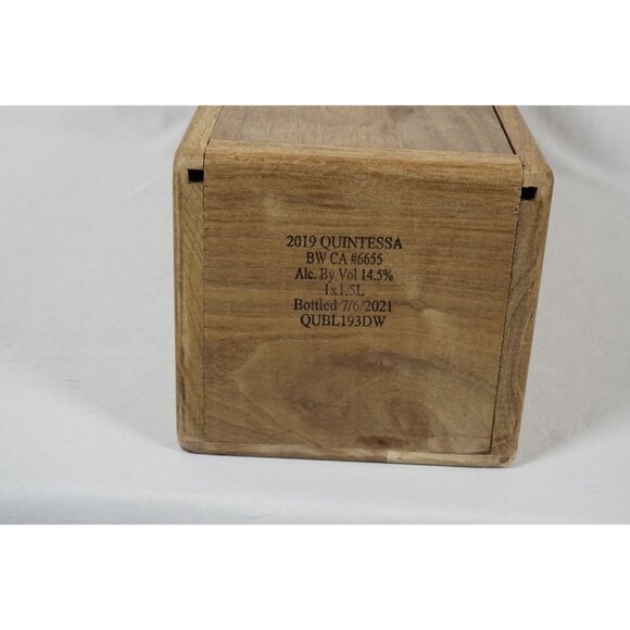 Quintessa Winery Logo Wine Bottle Wood Case Box Storage Crate RARE 2019 "bird" - Picture 6 of 13